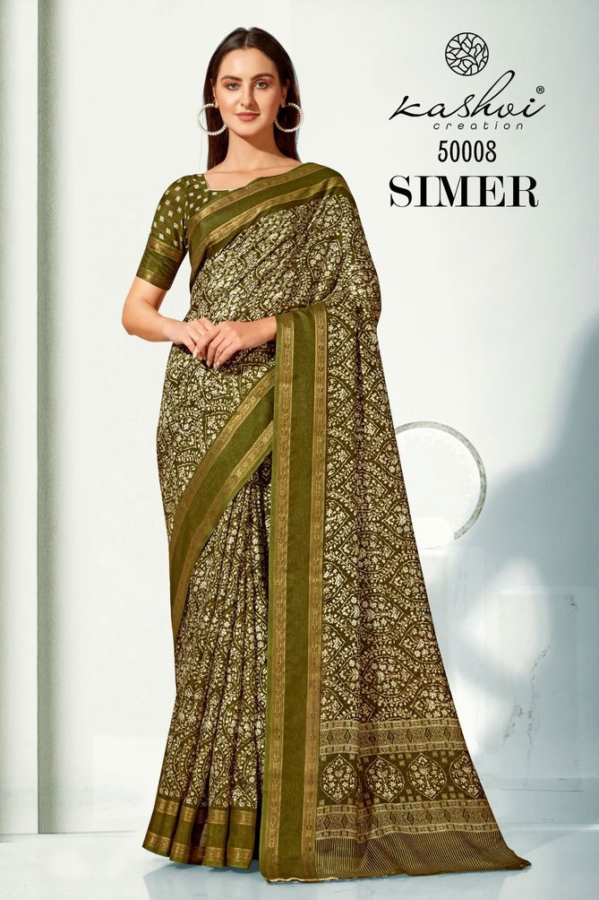 Kashvi Simer By LT Fabrics Daily Wear Sarees Catalog